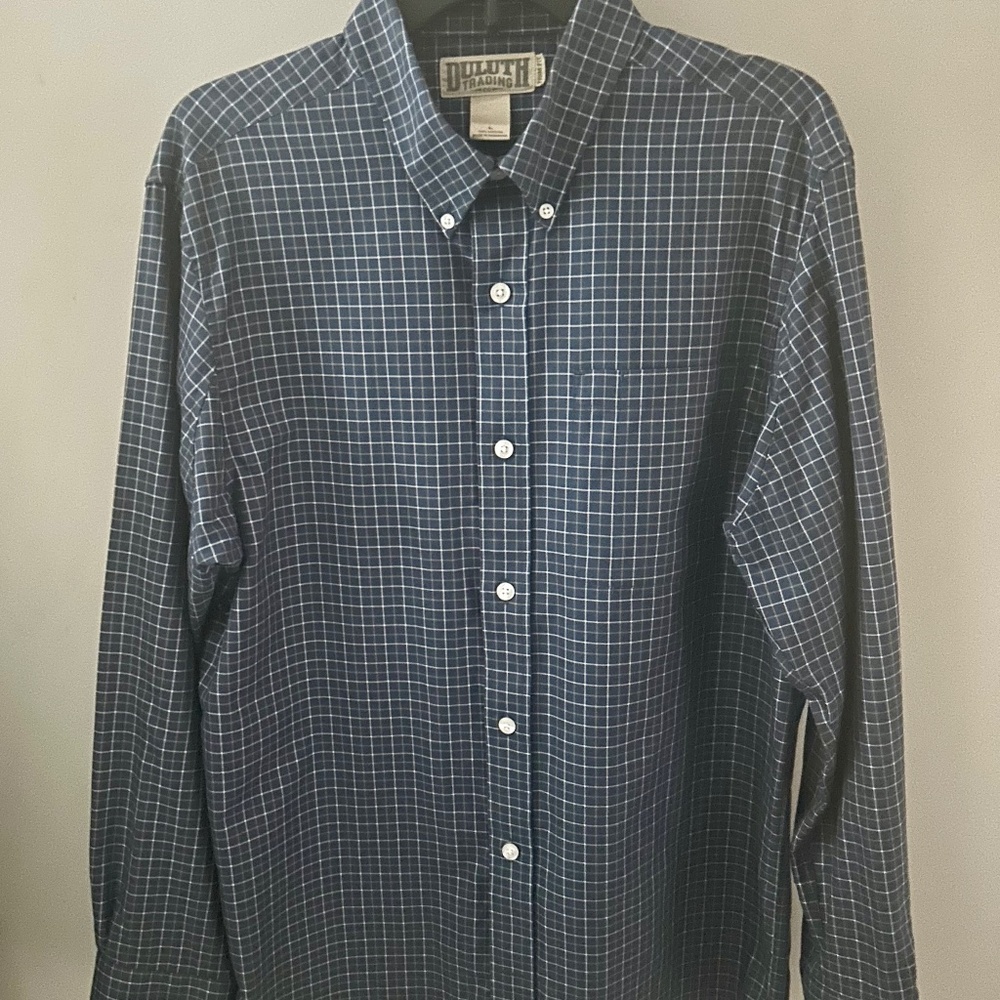 Duluth long sleeve button down collar trim fit shirt